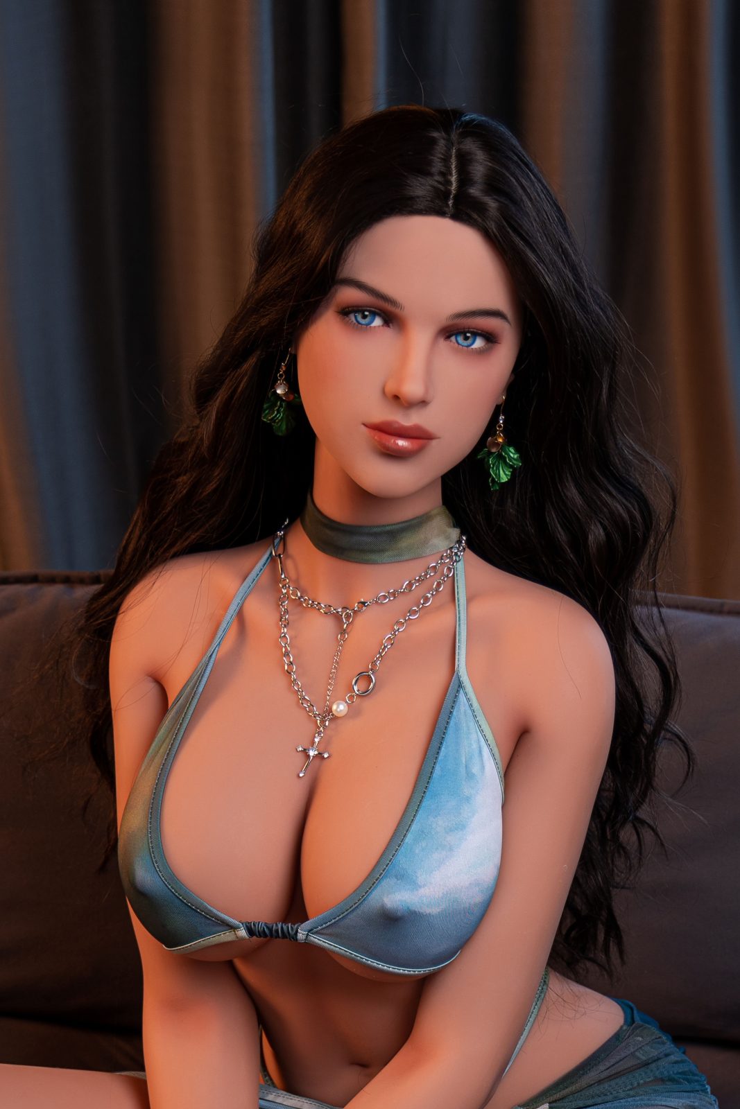 149cm (4ft 11in) Tan Curly Brunette Doll — AL162 [USA Stock] — photo 1