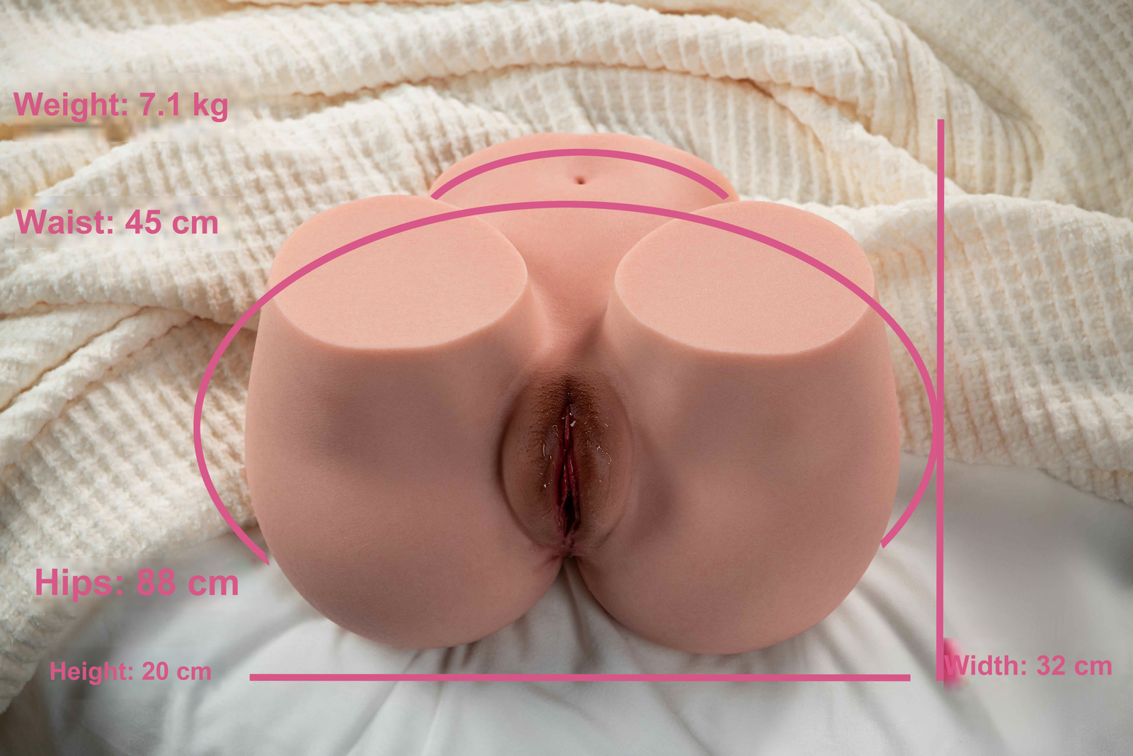 20cm (7.9in) Ivory Compact Silicone Doll Torso — BU-02-W [USA Stock] — photo 1