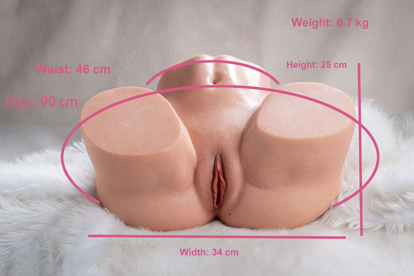 25cm (9.8in) Ivory Compact Silicone Doll Torso — BU-05-W [USA Stock] — photo 1